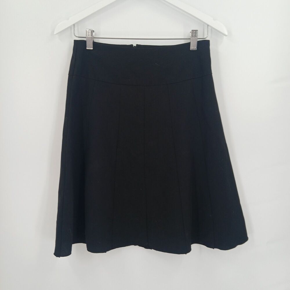Vintage 90s Spring Street Black Mini Skirt A-Line High Waisted Size 3